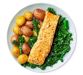 Roasted Salmon + Creamy(er) Potatoes